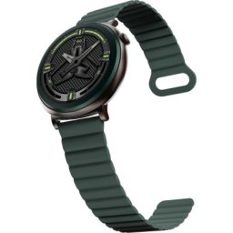 Часовник HiFuture Aurora Dark Green, 1.43" AMOLED, 466*466, Powered by Dual Core & Syntra AI, Bluetooth Call, IP68 Waterproof, 24/7 True Heart Rate & Blood Oxygen Sensor, Up to 10 days daily use, Magnetic Strap