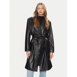 ONLY Палто от изкуствена кожа Bina 15326827 Черен Regular Fit