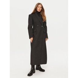 Herskind Вълнено палто Ultra De Lux 5379174 Сив Regular Fit