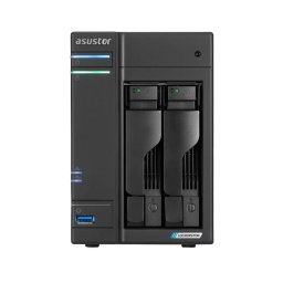 Asustor Lockerstor AS6702T, 2 Bay NAS, Intel Jasper Lake 4C 2.0 GHz, 4GB DD
