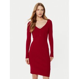 Guess Плетена рокля W5RK07 Z2YJ2 Червен Regular Fit