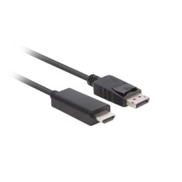 Кабел Lanberg display port (M) V1.1 -> HDMI (M) cable 3m, black