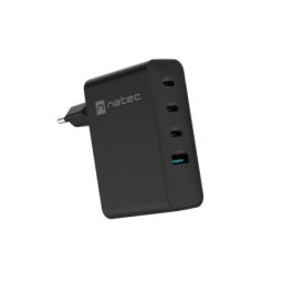Адаптер Natec USB Charger Ribera 3X USB-C + 1x USB-A 100W, Black