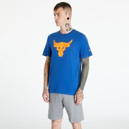 Тениска Under Armour Project Rock Brahma Bull T-Shirt Blue Mirage/ Orange Blast XL