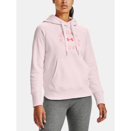 Under Armour Sweatshirt Rival Fleece Metallic Hoodie-PNK - Ladies