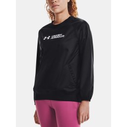 Under Armour Recover Woven Shine Crew-BLK Sweatshirt - Ladies
