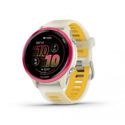 Garmin Forerunner® 570 - 42мм - Raspberry Aluminium с Translucent Bone/Mango каишка - Смарт часовник