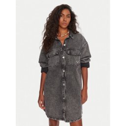 Roxy Дънкова рокля Tidal Moon ERJDD03009 Сив Relaxed Fit