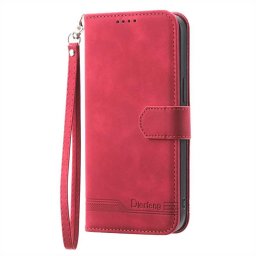 Калъф тип портмоне марка DIERFENG за Xiaomi Redmi Note 15 5G - червен
