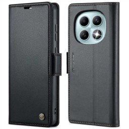 Кожен калъф страничен flip марка CASEME за Xiaomi Redmi Note 15 4G/5G – черен