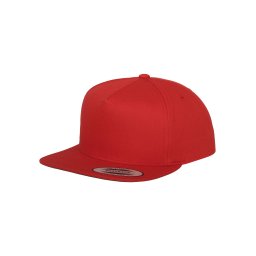 Classic 5 Panel Snapback Red