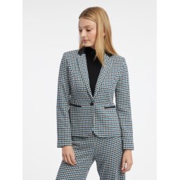 Orsay Women's Black & Blue Patterned Blazer - Women's