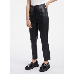 Orsay Black Women's Leatherette Trousers - Women's
