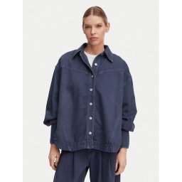 BOSS дънкова риза 50552520 Сив Oversize