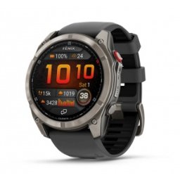 Garmin Fēnix® 8 Pro – 51 мм, AMOLED, Sapphire - Titanium с Graphite/black силиконова каишка - Смарт часовник