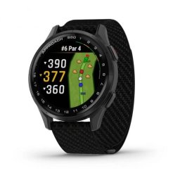 Garmin Approach® S50 - Slate Aluminium безел с Black ComfortFit Nylon каишка - Смарт часовник