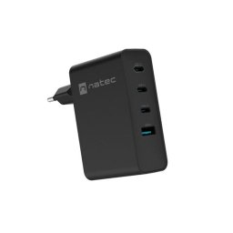 Natec USB Charger Ribera 3X USB-C + 1x USB-A 100W, Black