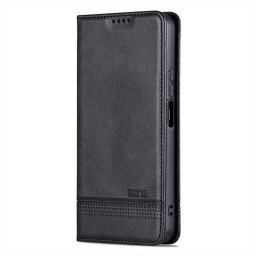 Кожен калъф страничен flip марка AZNS за Huawei Nova 14 Pro – черен