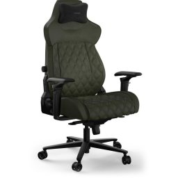 Геймърски стол Corsair TC500 LUXE, Premium дишащ текстил, до 120kg, наклон с възможност за заключване на ъгъла, 5D регулируеми подлакътници, газов амортисьор клас 4, зелен