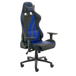 Геймърски стол NITRO CONCEPTS Nemesis Blue Claw, до 150kg, Relax тип Bucket, 3D регулируеми подлакътници с 3 позиции, газов амортисьор клас 4, вградено RGB осветление, лумбална и шийна възглавница, син