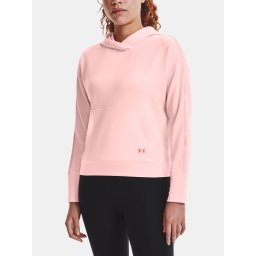 Under Armour Sweatshirt Rival Terry Taped Hoodie-PNK - Ladies