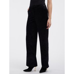 Orsay Black Women's Velvet Trousers - Women's