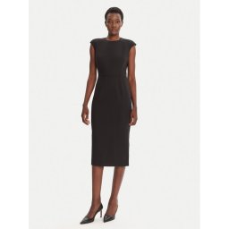HUGO Коктейлна рокля Karami 50542651 Черен Regular Fit