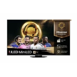 Телевизор Hisense 65" U8Q, 4K Ultra HD 3840x2160, Mini Led Pro, FALD, Quantum Dot, 165Hz, IPS, HDR 10+, HLG, Dolby Vision IQ, Dolby Atmos, Smart TV,Light Sensor,WiFi 5GHz, WiFi Direct, BT, Anyview Cast, 3xHDMI, 2xUSB, LAN, CI+, DVB-T2/C/S2, Black