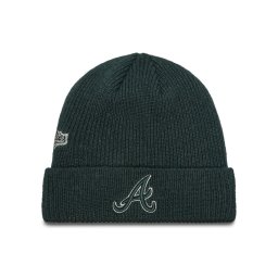 New Era Шапка Atlanta Braves World Series Patch Cuff Knit Beanie 60580730 Зелен