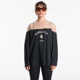 Тениска MM6 Jersey Top With Mannequin Print Black M