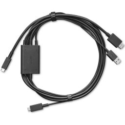 Кабел Wacom 3 in 1 Cable for 2023 Edition Wacom One Displays, от HDMI(м), USB A(м) към USB C(м), 2m, черен
