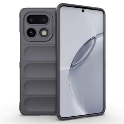Подсилен силиконов гръб на ленти за Realme 16 Pro+ - тъмно сив