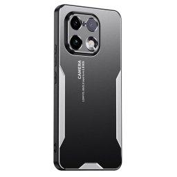 Алуминиев гръб за Realme 16 Pro+ - черен със сребриста рамка