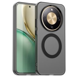 Полупрозрачен хибриден гръб с вграден магнит за Honor Magic8 Lite - cheren