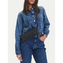 Дамска чанта Calvin Klein Jeans Logo Jacquard Sophie Top Zip LV04K3183G Черен