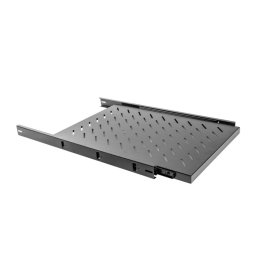 Lanberg 19" sliding shelf 1U / 465x750mm, max load capacity up to 60kg, bla