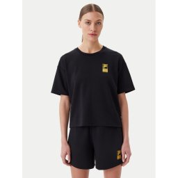 Fila Тишърт Lisakovsk FAW1044 Черен Loose Fit