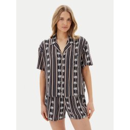 Volcom Риза Sun Stunner B0412500 Черен Boxy Fit