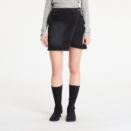 Пола Daily Paper Mongram Wrap Denim Skirt Black S