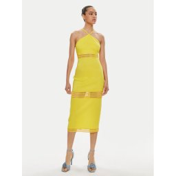 Patrizia Pepe Лятна рокля 2A2729/A268-Y447 Жълт Slim Fit