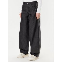 adidas Дънки Premium Essentials JV7773 Черен Wide Leg