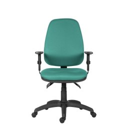 Работен стол Antares 1540 ASYN BR16, до 130кг, дамаска, асинхронен механизъм, коригиране на височината, заключване в позиция, тъмнозелен