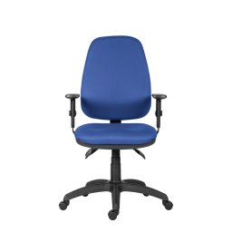Работен стол Antares 1540 ASYN BR16, до 130кг, дамаска, асинхронен механизъм, коригиране на височината, заключване в позиция, тъмносин