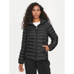 Tommy Hilfiger Преходно яке Global Stripe WW0WW42046 Черен Regular Fit