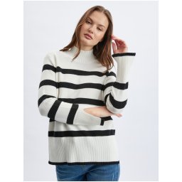 Orsay Black & White Women's Striped Sweater - Women's