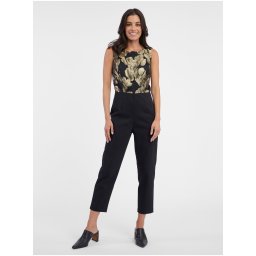 Orsay Gold-Black Women's Floral Jumpsuit - Women