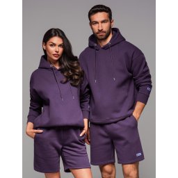 Ombre Unisex sweatshirt with pockets and hood - purple
