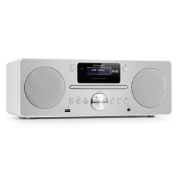 Auna Harvard, микро система, DAB / DAB +, FM тунер, CD плейър, USB зареждане, бяла (MG3-Harvard WH)