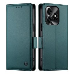 Кожен калъф тип портмоне с магнитна закопчалка за Honor X5c Plus - тюркоазен