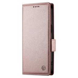 Кожен калъф тип портмоне за Xiaomi Redmi 15 4G - светло розов
